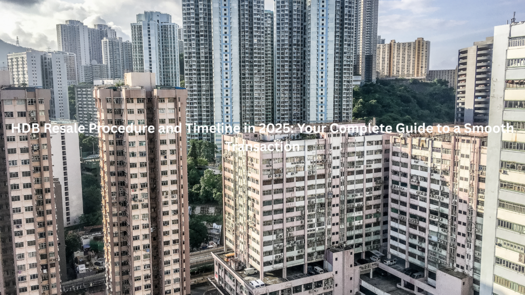 Cluster of HDB-style flats surrounded by modern high-rise towers in a cityscape